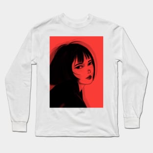 Anime girl red Long Sleeve T-Shirt